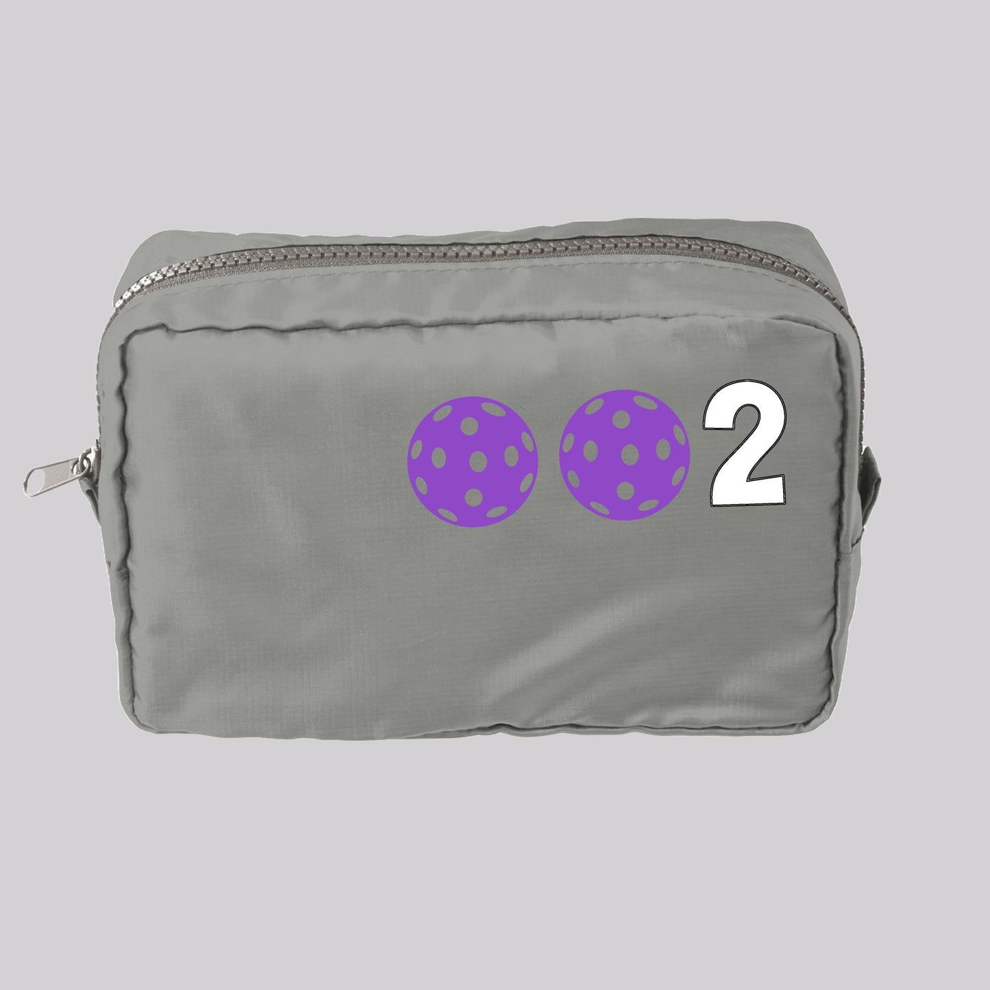 002 Pickleball (Customizable) | Pickleball Dimensional Cosmetic Pouch Bag | Small Size Court Dimensional Bag