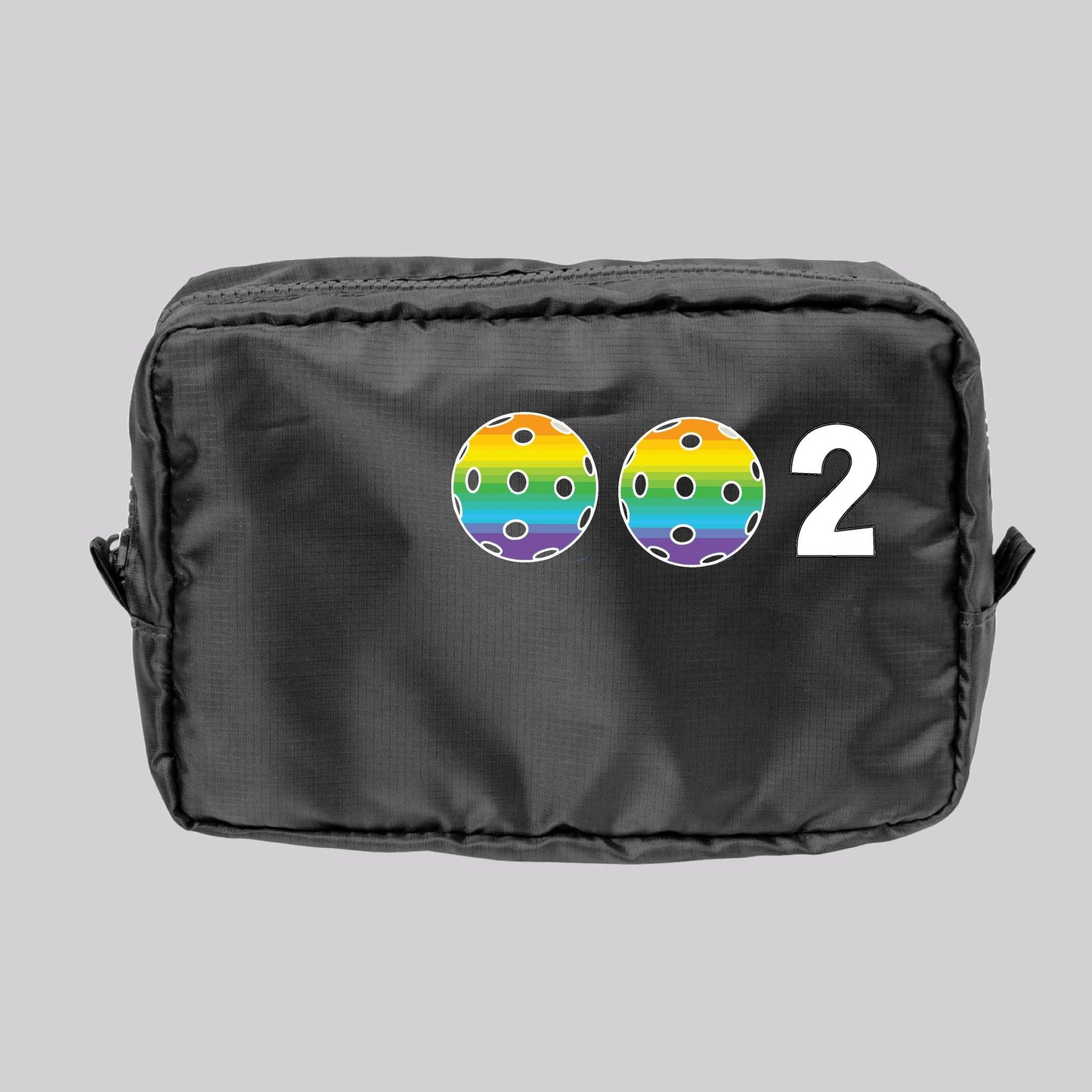 002 Pickleball (Customizable) | Pickleball Dimensional Cosmetic Pouch Bag | Small Size Court Dimensional Bag