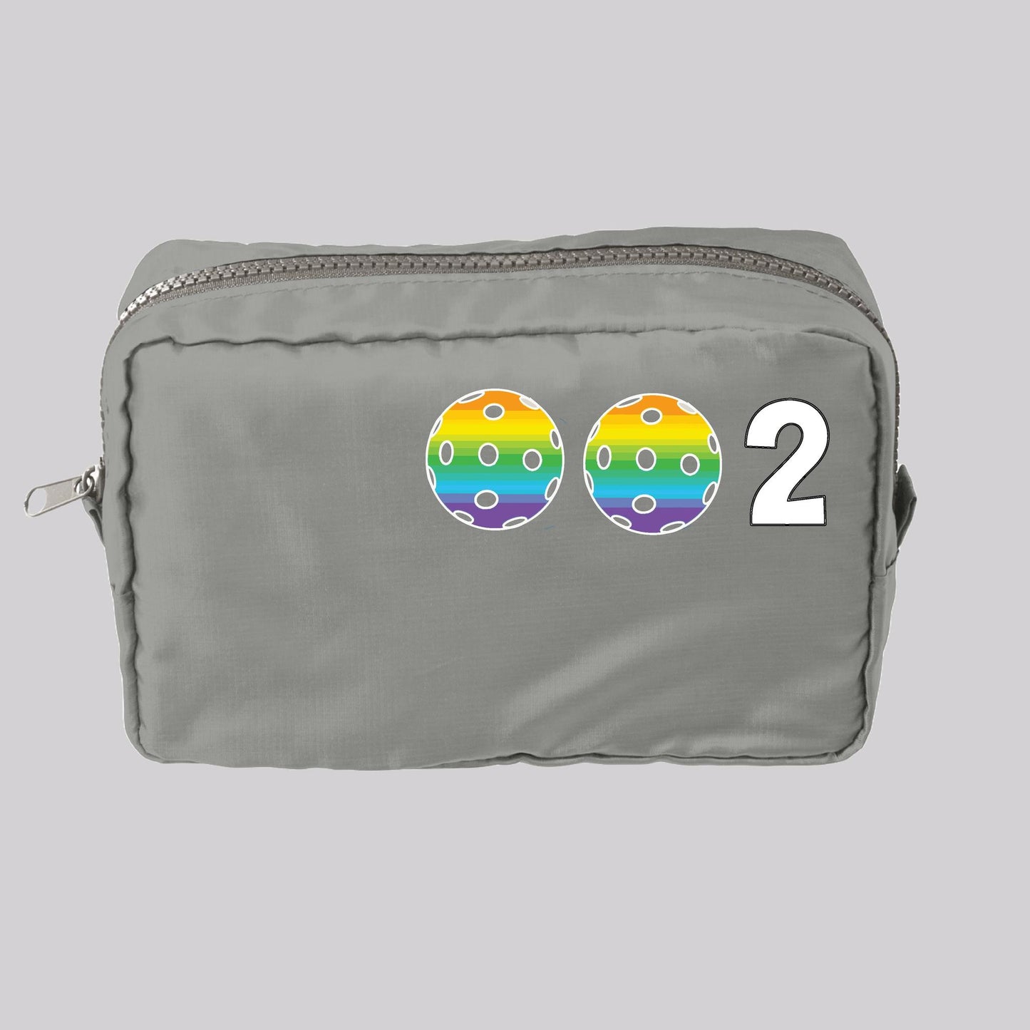 002 Pickleball (Customizable) | Pickleball Dimensional Cosmetic Pouch Bag | Small Size Court Dimensional Bag
