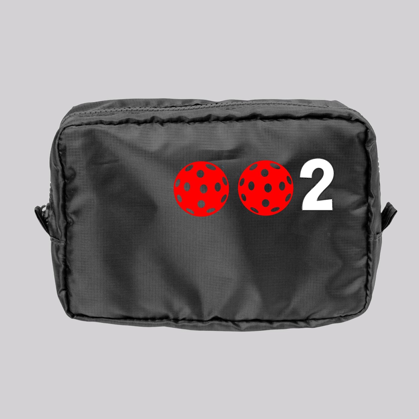 002 Pickleball (Customizable) | Pickleball Dimensional Cosmetic Pouch Bag | Small Size Court Dimensional Bag