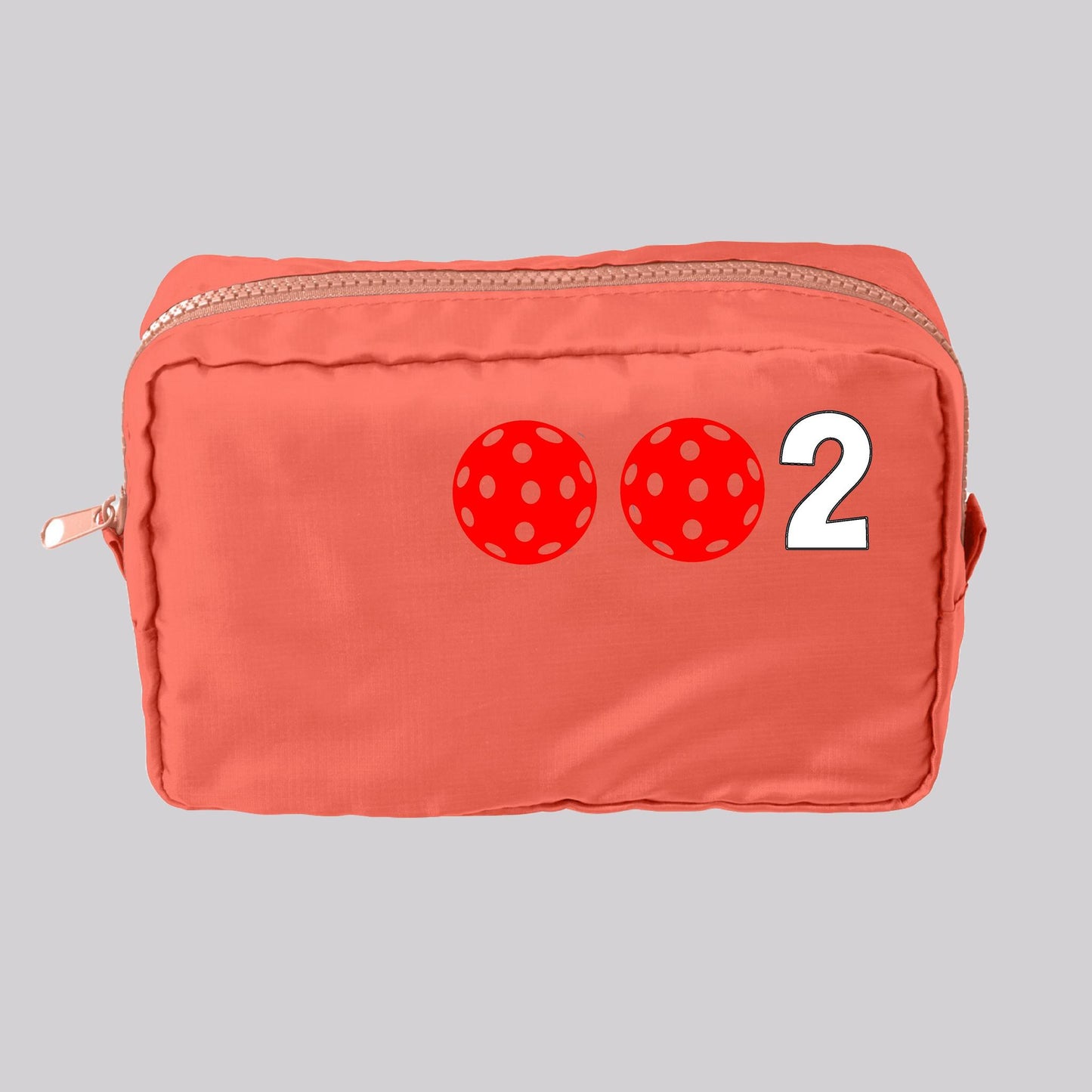 002 Pickleball (Customizable) | Pickleball Dimensional Cosmetic Pouch Bag | Small Size Court Dimensional Bag
