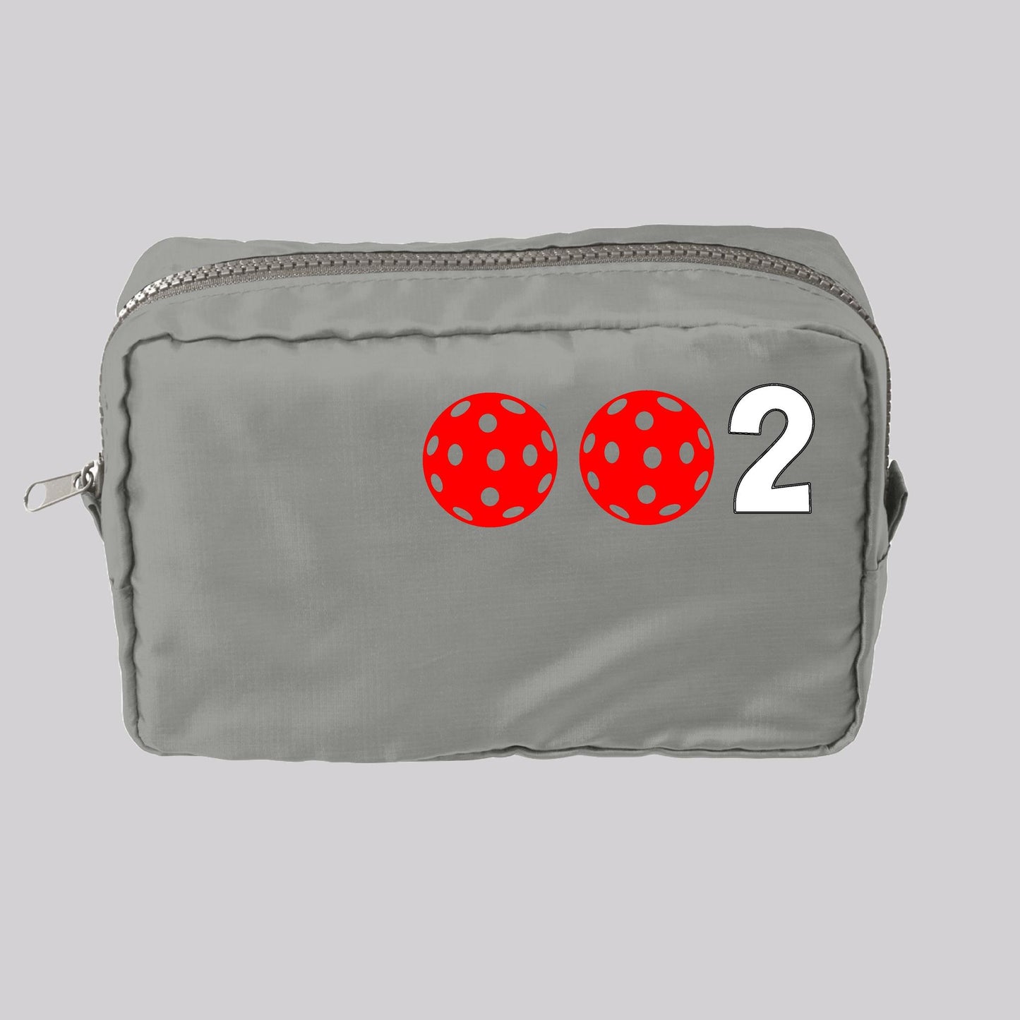 002 Pickleball (Customizable) | Pickleball Dimensional Cosmetic Pouch Bag | Small Size Court Dimensional Bag