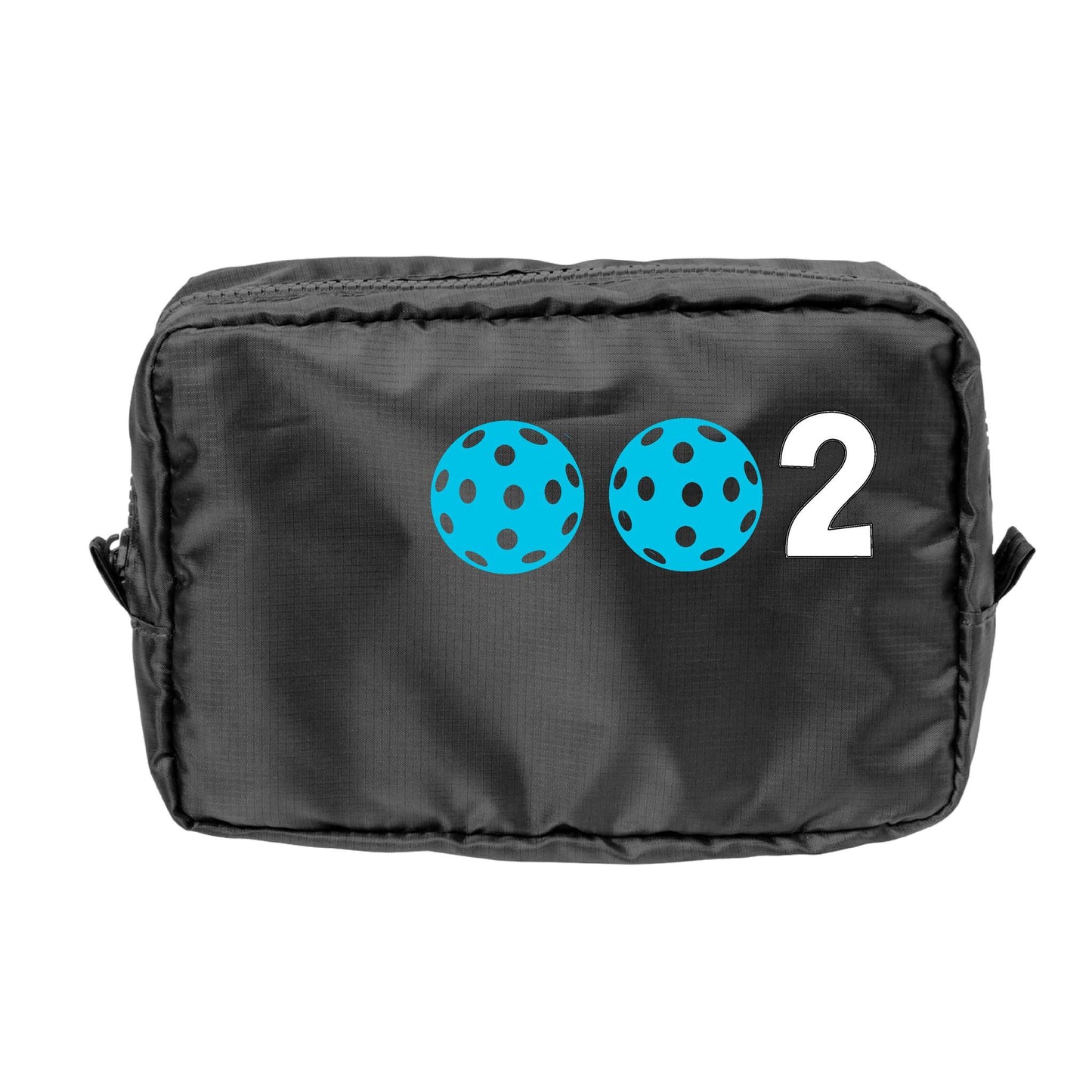 002 Pickleball (Customizable) | Pickleball Dimensional Cosmetic Pouch Bag | Small Size Court Dimensional Bag