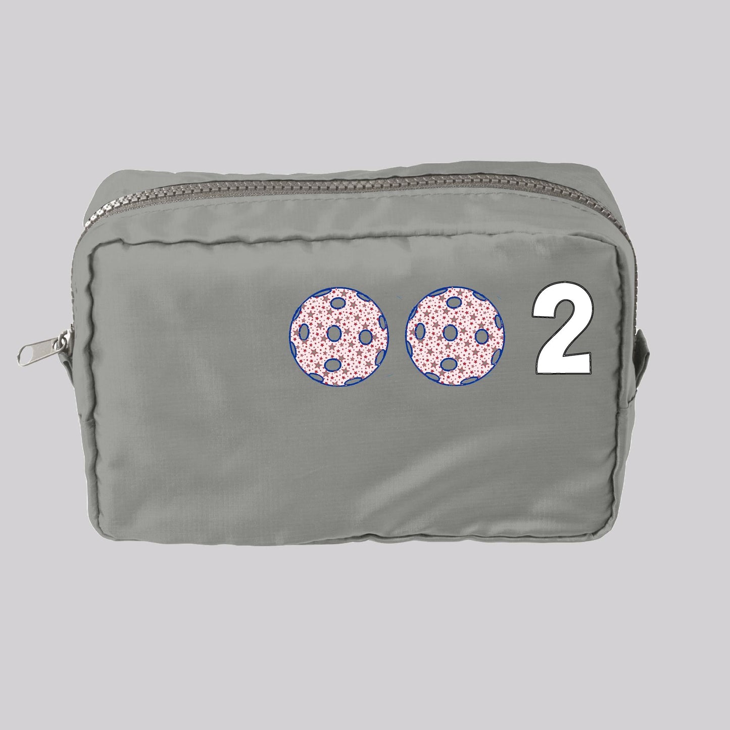 002 Pickleball (Customizable) | Pickleball Dimensional Cosmetic Pouch Bag | Small Size Court Dimensional Bag