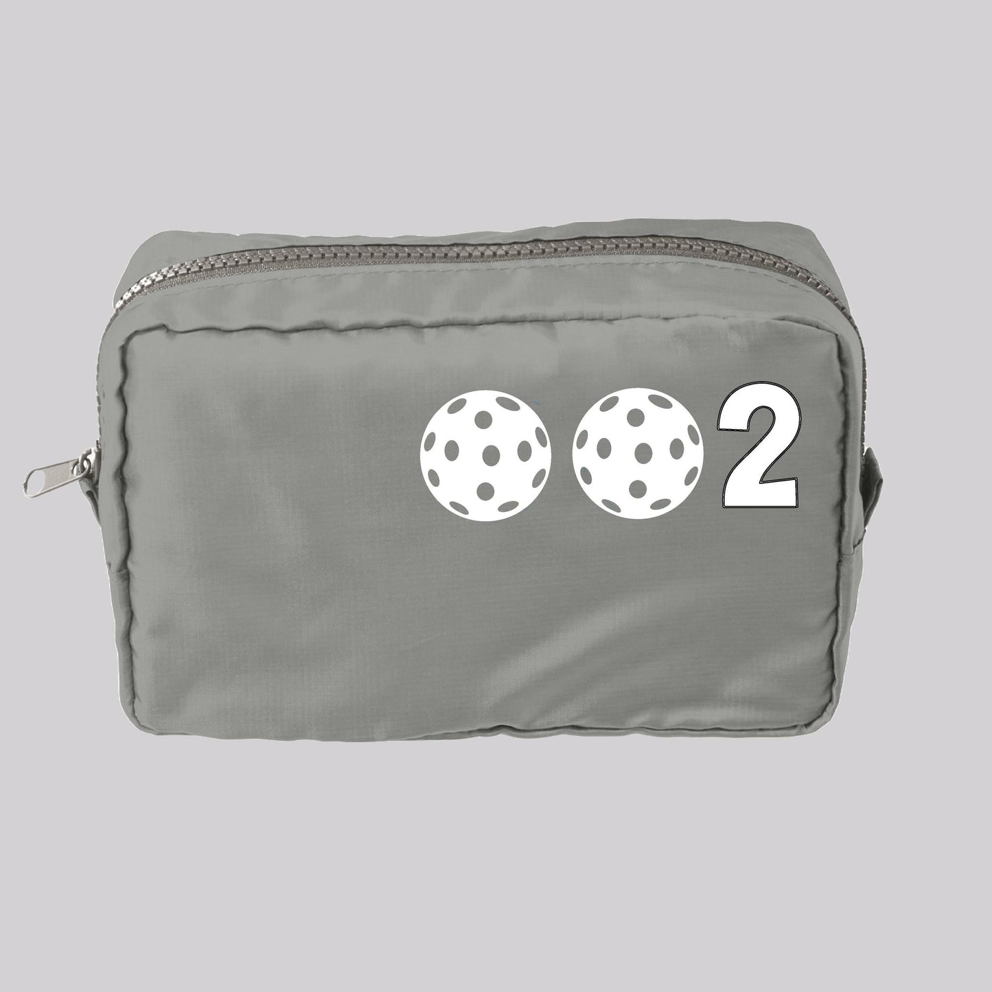 002 Pickleball (Customizable) | Pickleball Dimensional Cosmetic Pouch Bag | Small Size Court Dimensional Bag