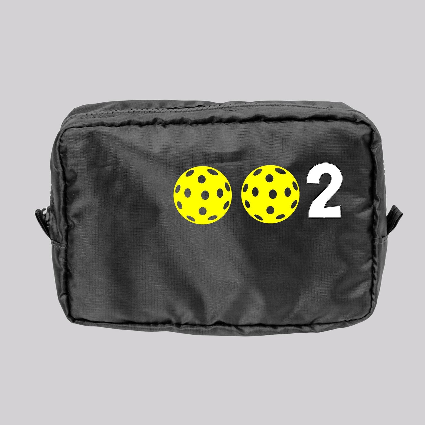 002 Pickleball (Customizable) | Pickleball Dimensional Cosmetic Pouch Bag | Small Size Court Dimensional Bag
