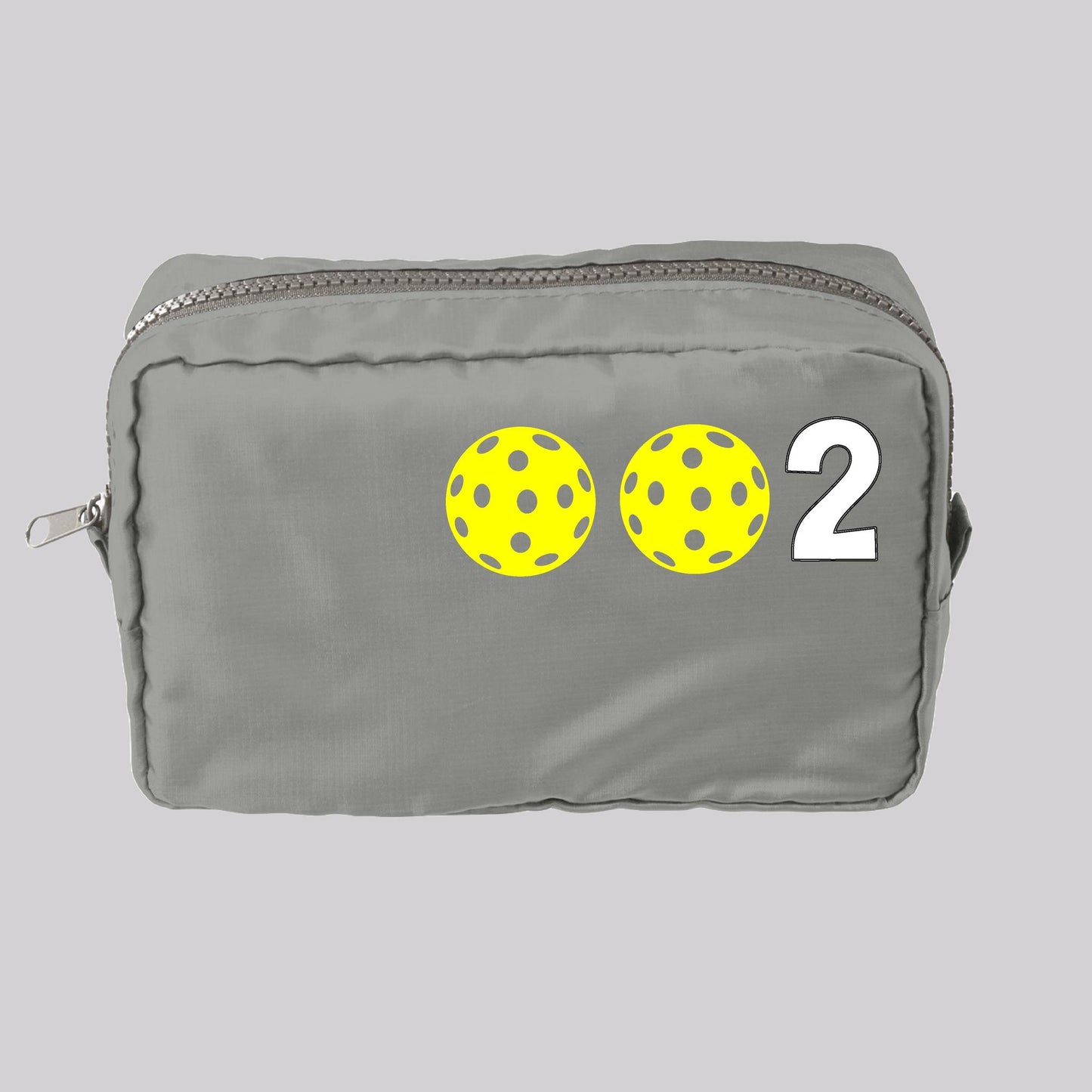 002 Pickleball (Customizable) | Pickleball Dimensional Cosmetic Pouch Bag | Small Size Court Dimensional Bag