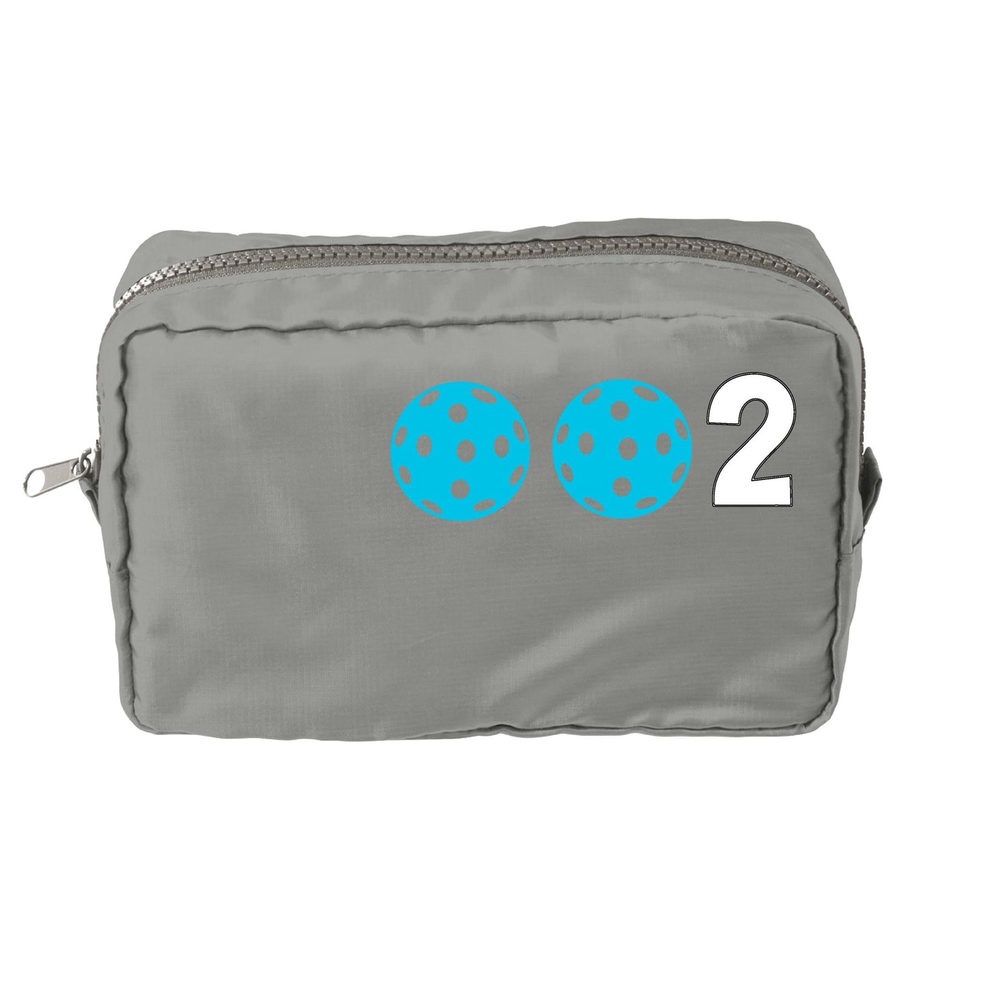 002 Pickleball (Customizable) | Pickleball Dimensional Cosmetic Pouch Bag | Small Size Court Dimensional Bag