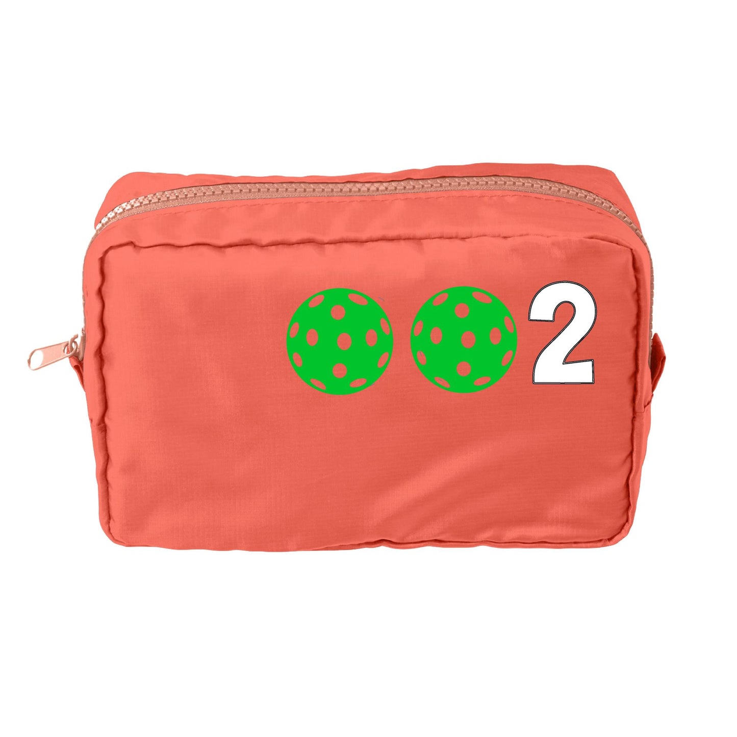 002 Pickleball (Customizable) | Pickleball Dimensional Cosmetic Pouch Bag | Small Size Court Dimensional Bag