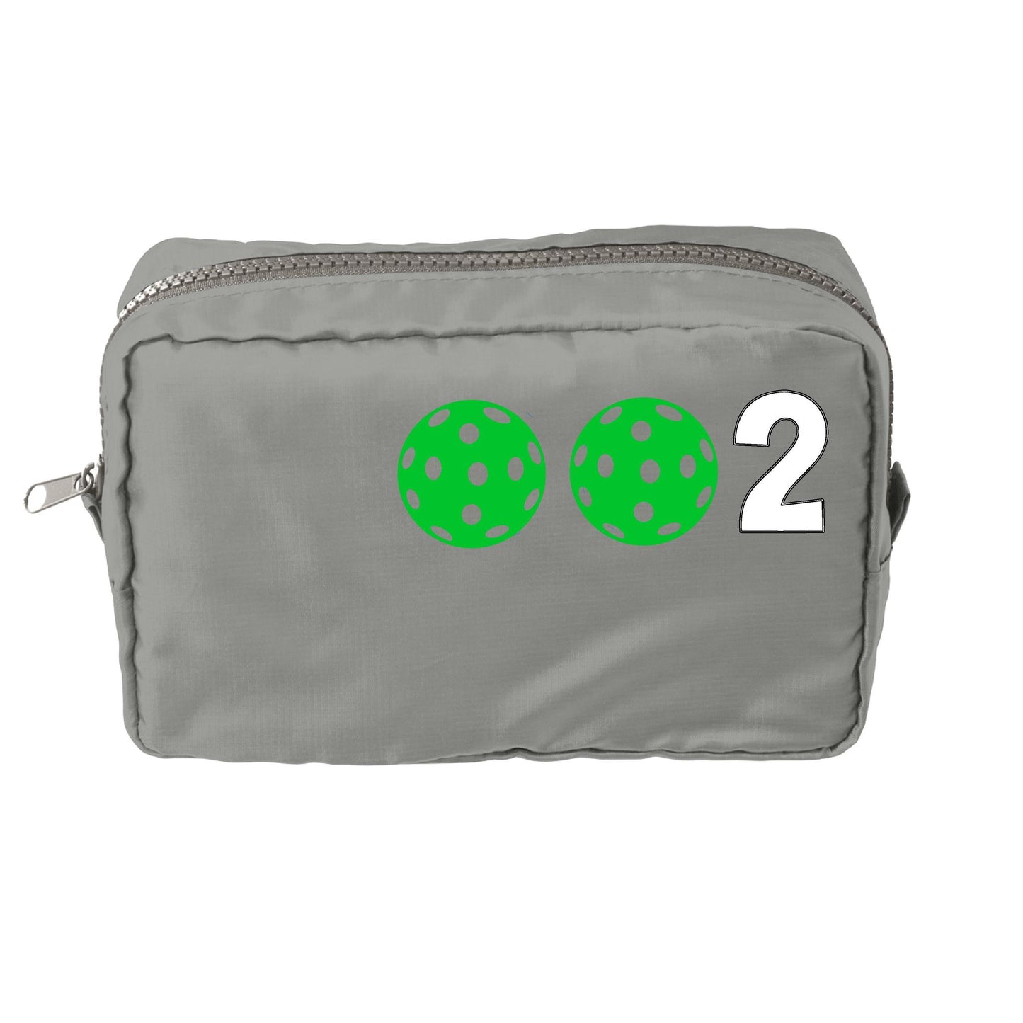 002 Pickleball (Customizable) | Pickleball Dimensional Cosmetic Pouch Bag | Small Size Court Dimensional Bag