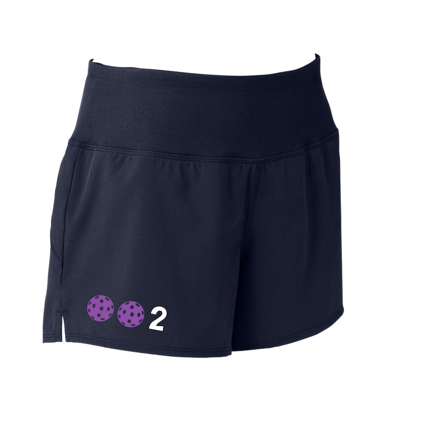 002 With Pickleballs (Colors Cyan Orange Purple Rainbow) | Women's Pickleball Shorts