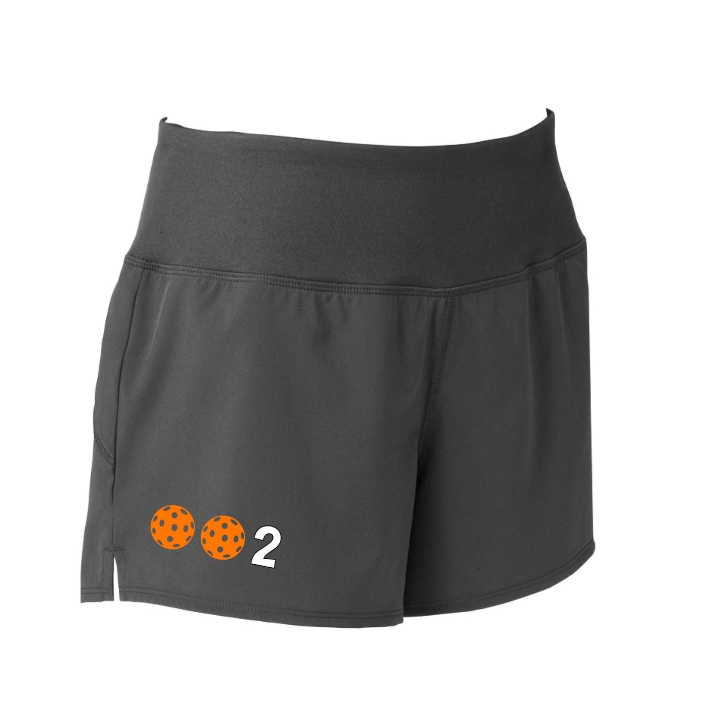 002 With Pickleballs (Colors Cyan Orange Purple Rainbow) | Women's Pickleball Shorts