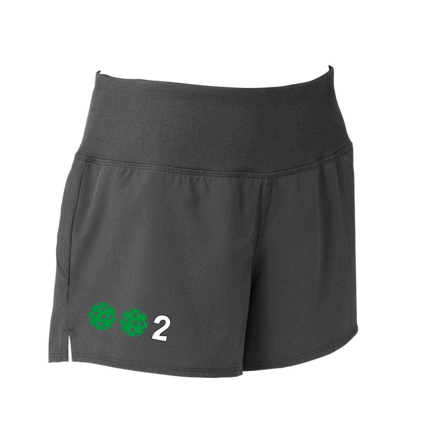 002 With Pickleballs (Colors Yellow White Pink Red Green) | Women's Pickleball Shorts