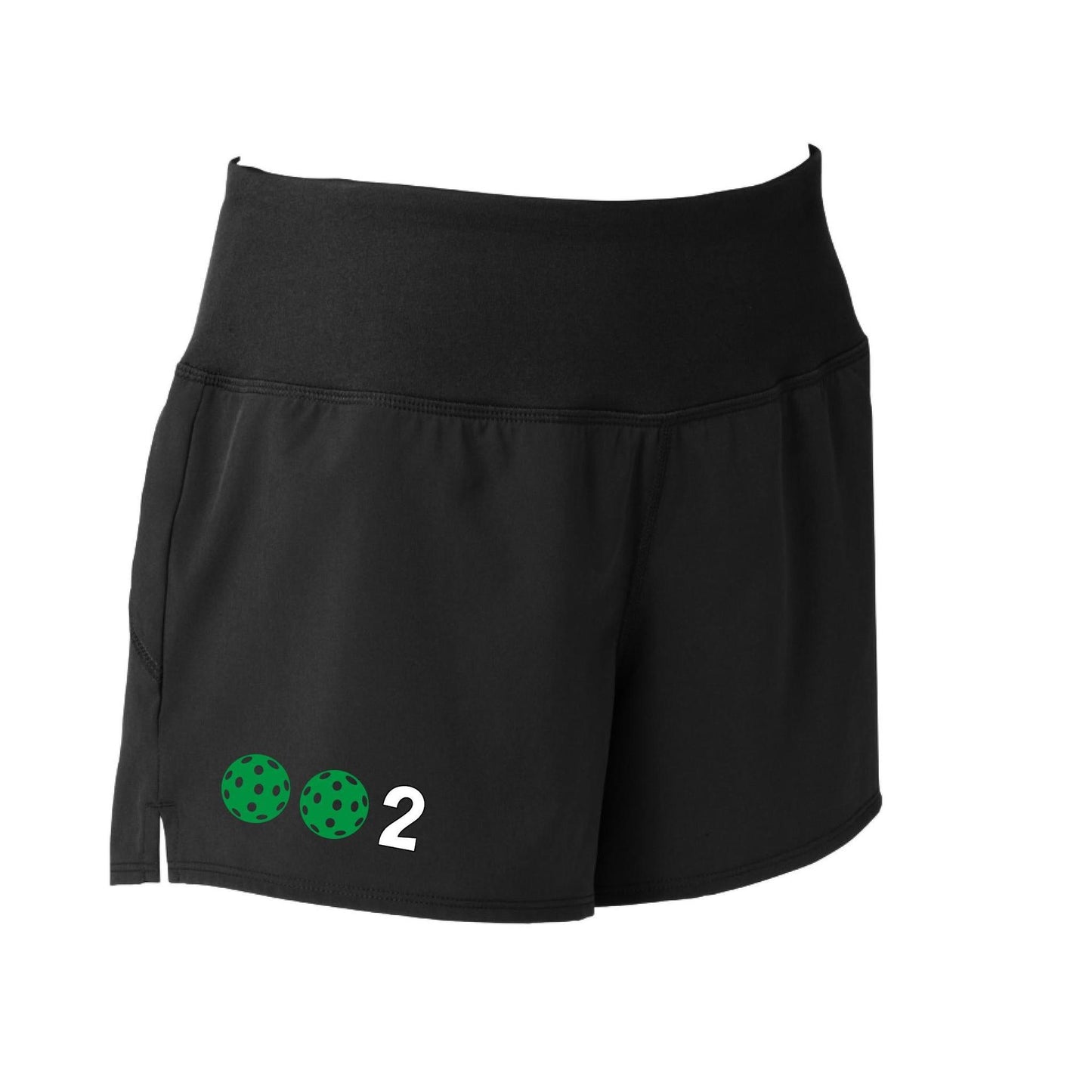 002 With Pickleballs (Colors Yellow White Pink Red Green) | Women's Pickleball Shorts