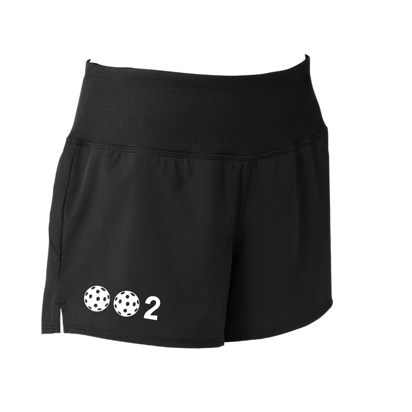 002 With Pickleballs (Colors Yellow White Pink Red Green) | Women's Pickleball Shorts