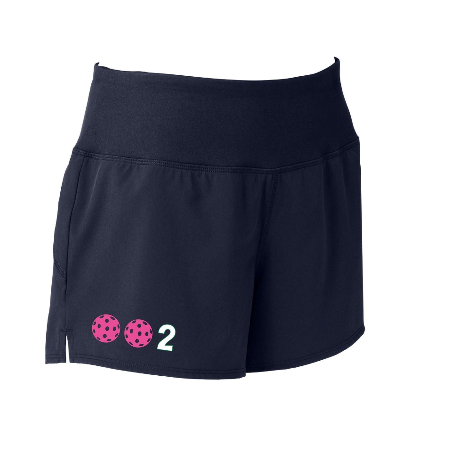 002 With Pickleballs (Colors Yellow White Pink Red Green) | Women's Pickleball Shorts