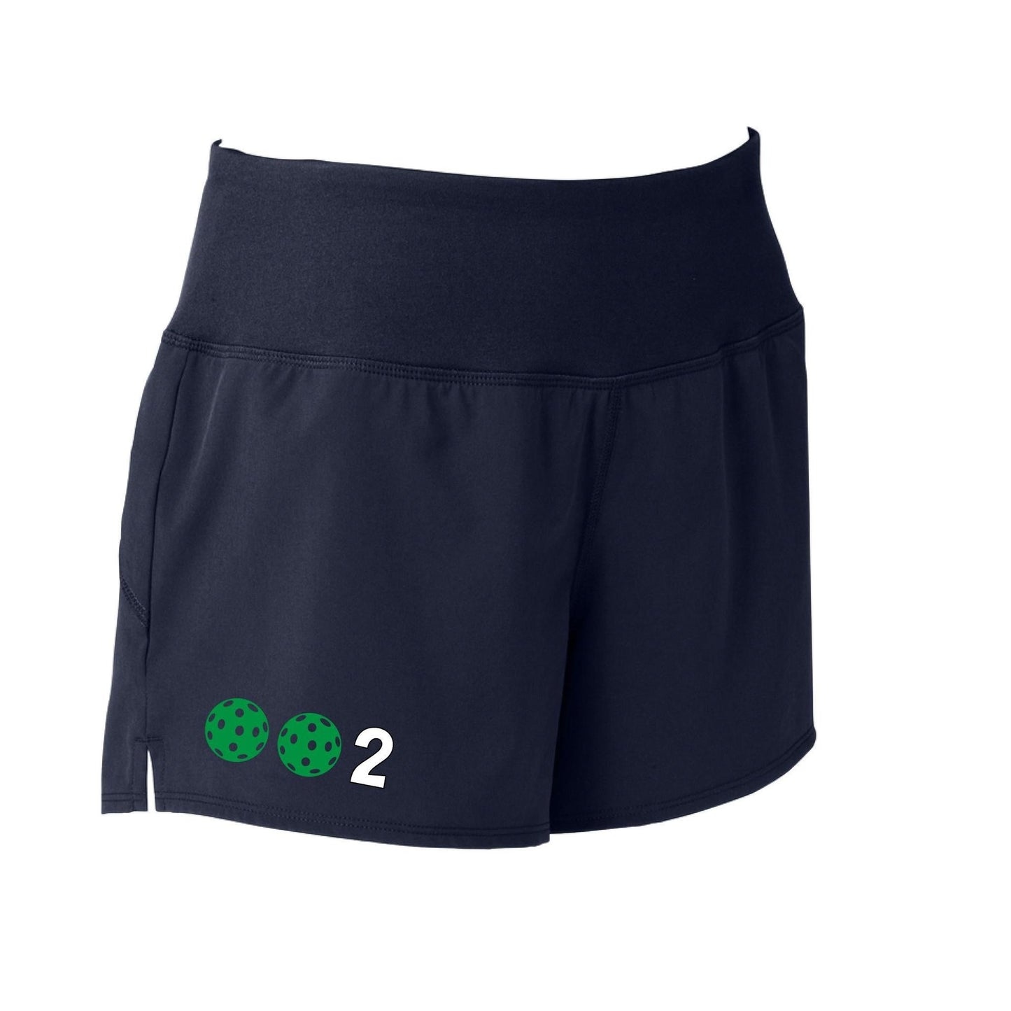 002 With Pickleballs (Colors Yellow White Pink Red Green) | Women's Pickleball Shorts