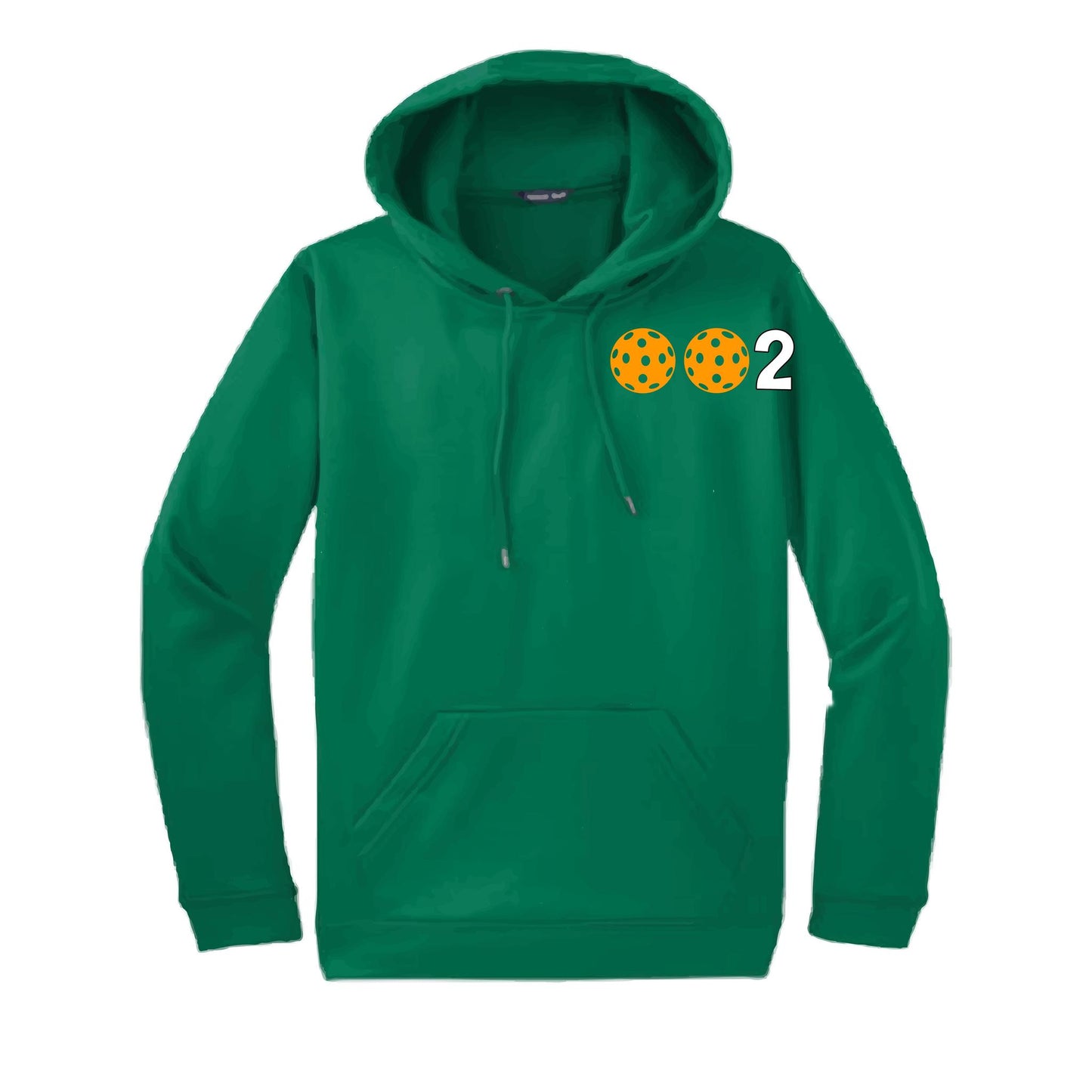 002 With Pickleballs Customizable (Colors Green Orange Red) | Unisex Hoodie Pickleball Sweatshirt | 50% Cotton 50% Polyester
