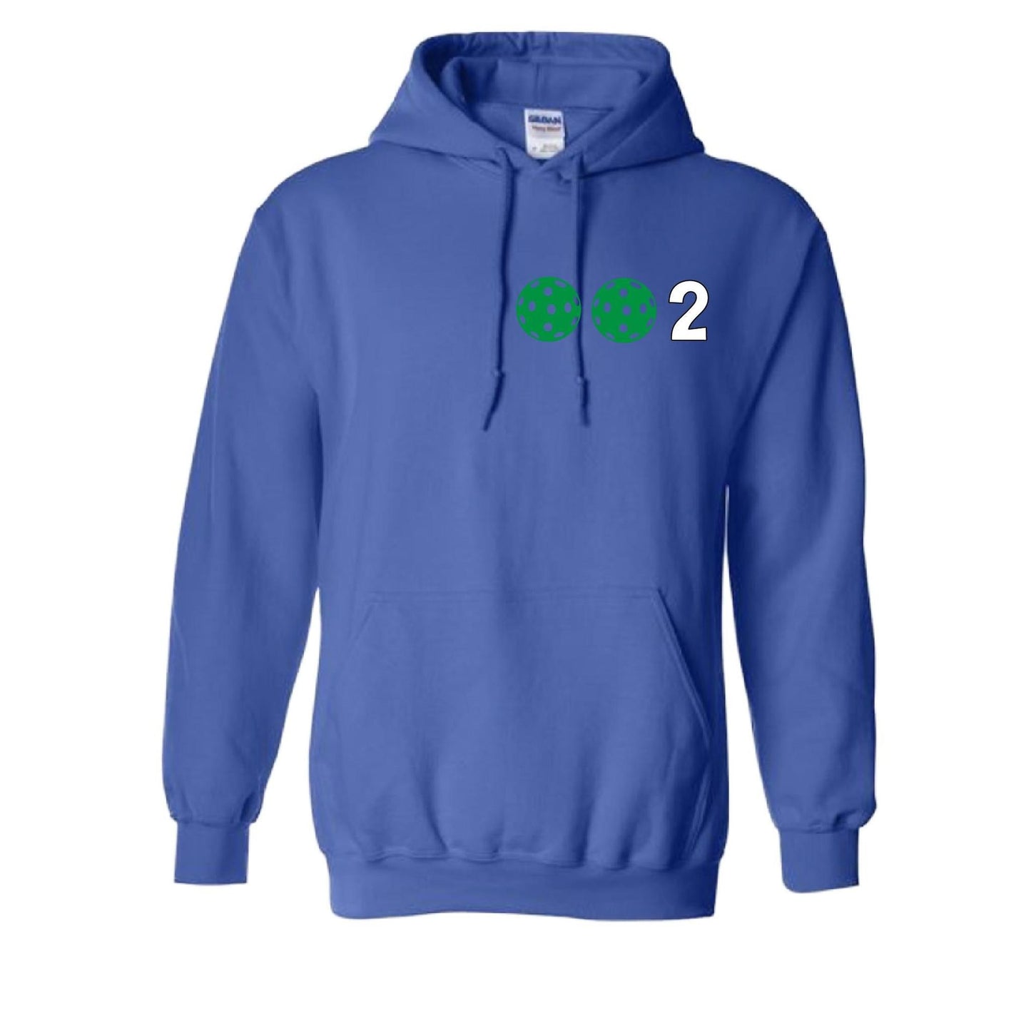 002 With Pickleballs Customizable (Colors Green Orange Red) | Unisex Hoodie Pickleball Sweatshirt | 50% Cotton 50% Polyester