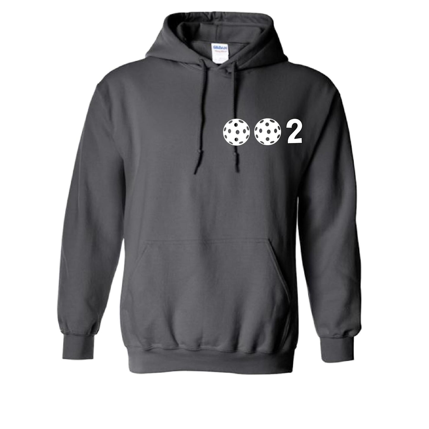002 With Pickleballs Customizable (Colors Yellow White Pink) | Unisex Hoodie Pickleball Sweatshirt | 50% Cotton 50% Polyester