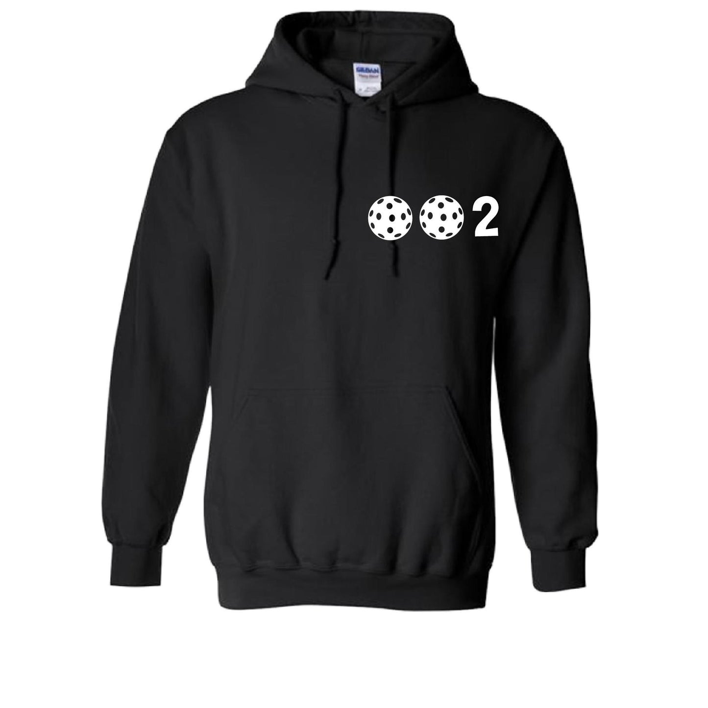 002 With Pickleballs Customizable (Colors Yellow White Pink) | Unisex Hoodie Pickleball Sweatshirt | 50% Cotton 50% Polyester