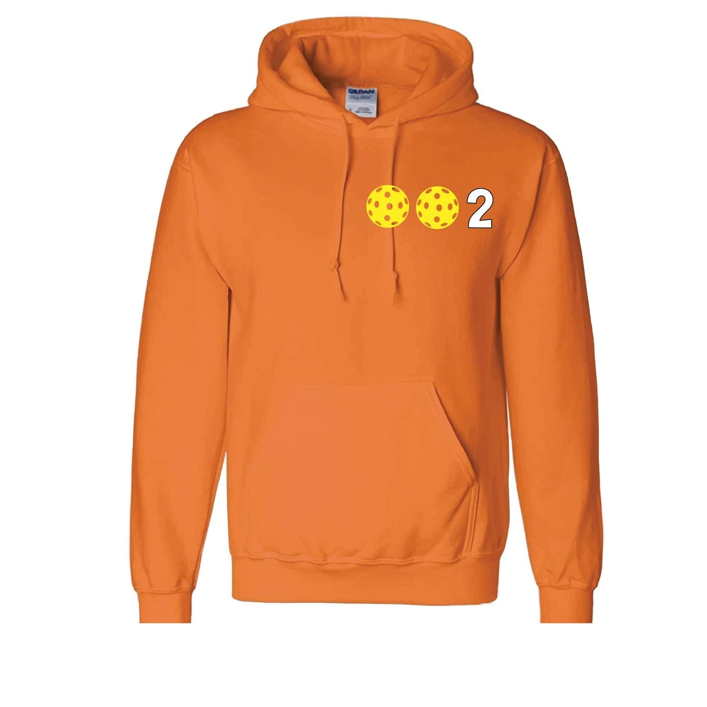 002 With Pickleballs Customizable (Colors Yellow White Pink) | Unisex Hoodie Pickleball Sweatshirt | 50% Cotton 50% Polyester