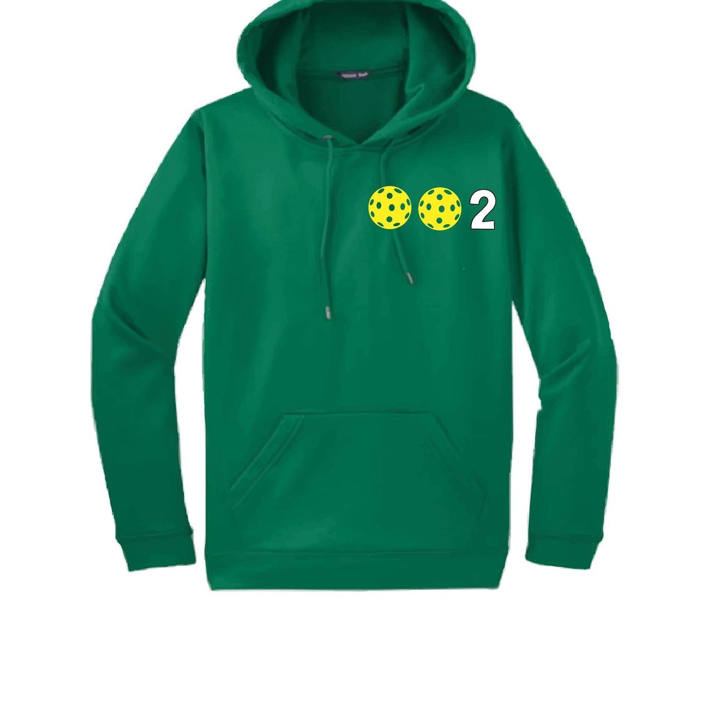 002 With Pickleballs Customizable (Colors Yellow White Pink) | Unisex Hoodie Pickleball Sweatshirt | 50% Cotton 50% Polyester