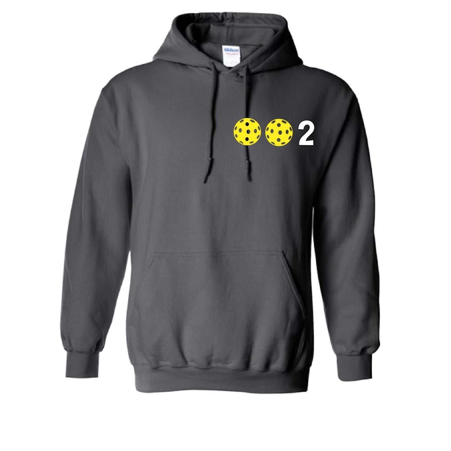 002 With Pickleballs Customizable (Colors Yellow White Pink) | Unisex Hoodie Pickleball Sweatshirt | 50% Cotton 50% Polyester