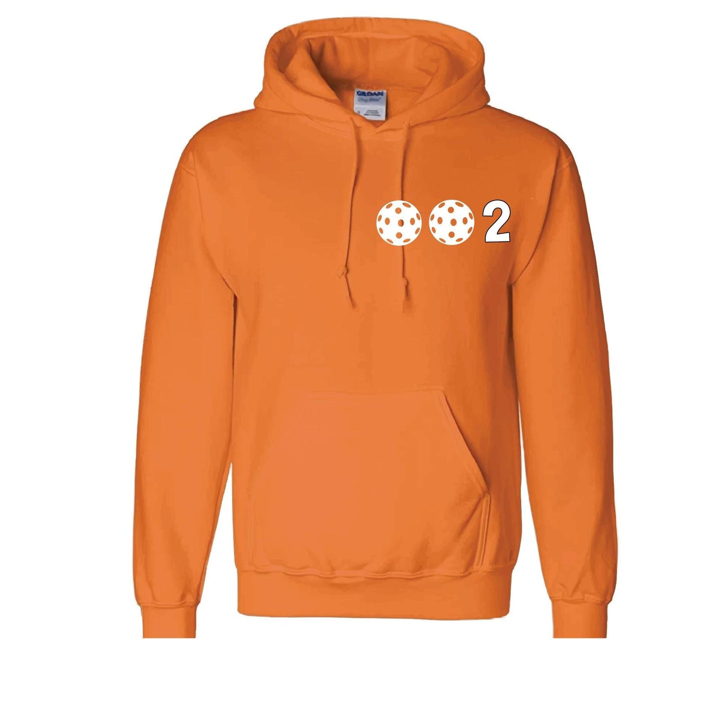 002 With Pickleballs Customizable (Colors Yellow White Pink) | Unisex Hoodie Pickleball Sweatshirt | 50% Cotton 50% Polyester