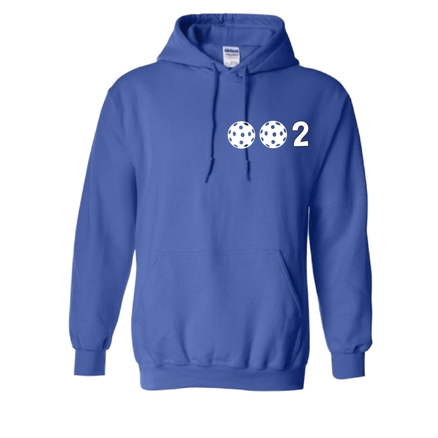 002 With Pickleballs Customizable (Colors Yellow White Pink) | Unisex Hoodie Pickleball Sweatshirt | 50% Cotton 50% Polyester