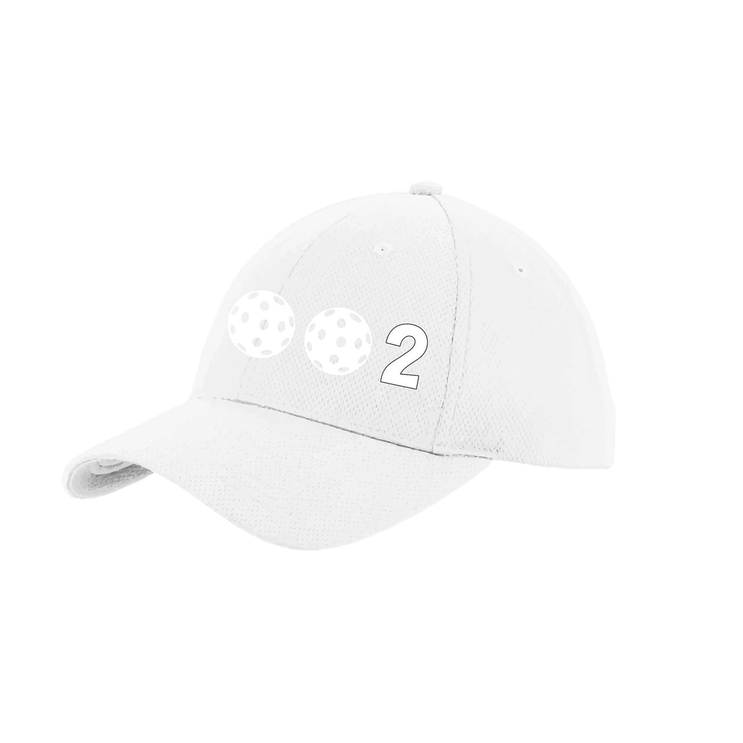 002 With Pickleballs (Customizable) | Pickleball Hat | Moisture-Wicking 100% Polyester
