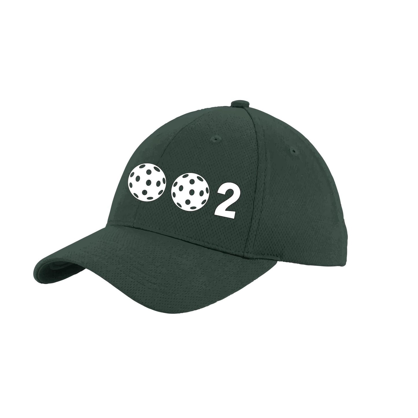 002 With Pickleballs (Customizable) | Pickleball Hat | Moisture-Wicking 100% Polyester