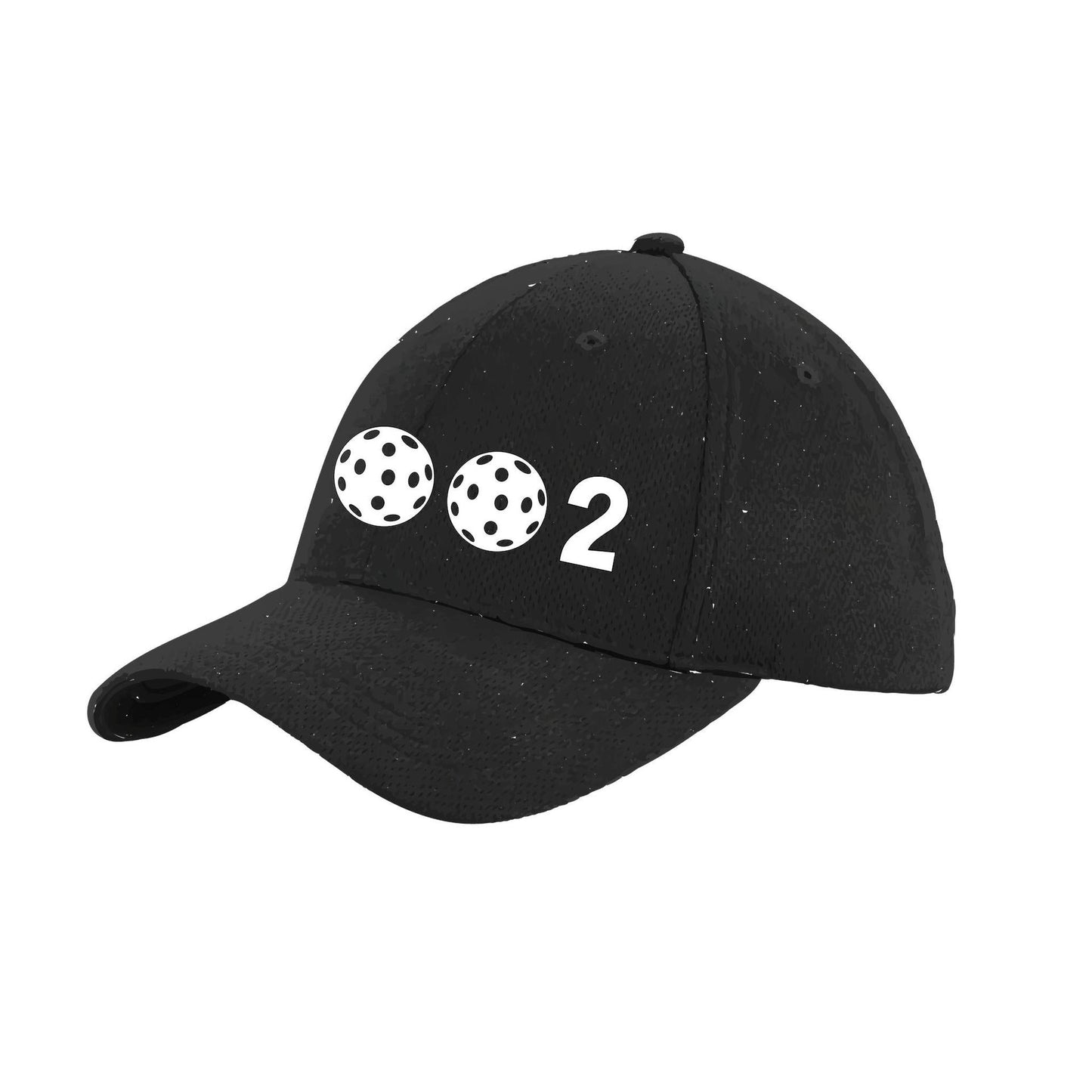 002 With Pickleballs (Customizable) | Pickleball Hat | Moisture-Wicking 100% Polyester