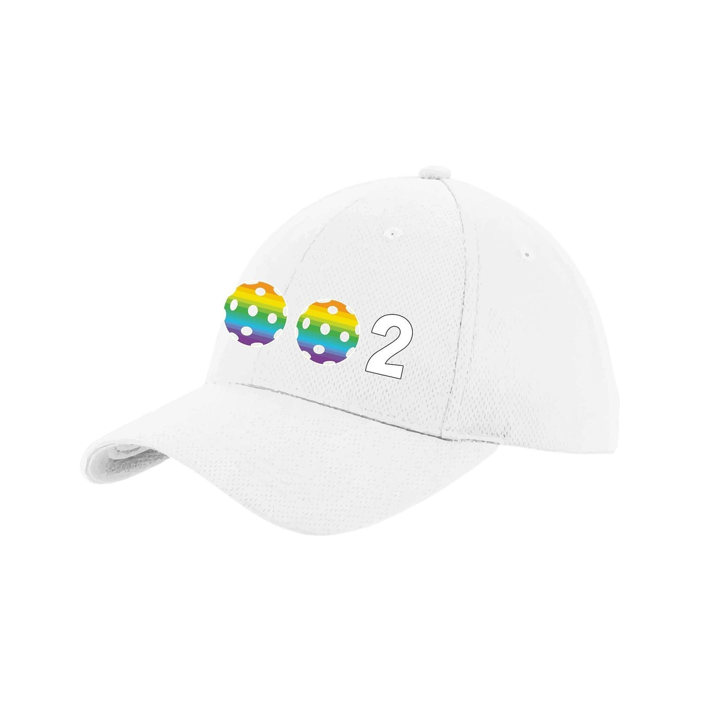 002 With Pickleballs (Customizable) | Pickleball Hat | Moisture-Wicking 100% Polyester
