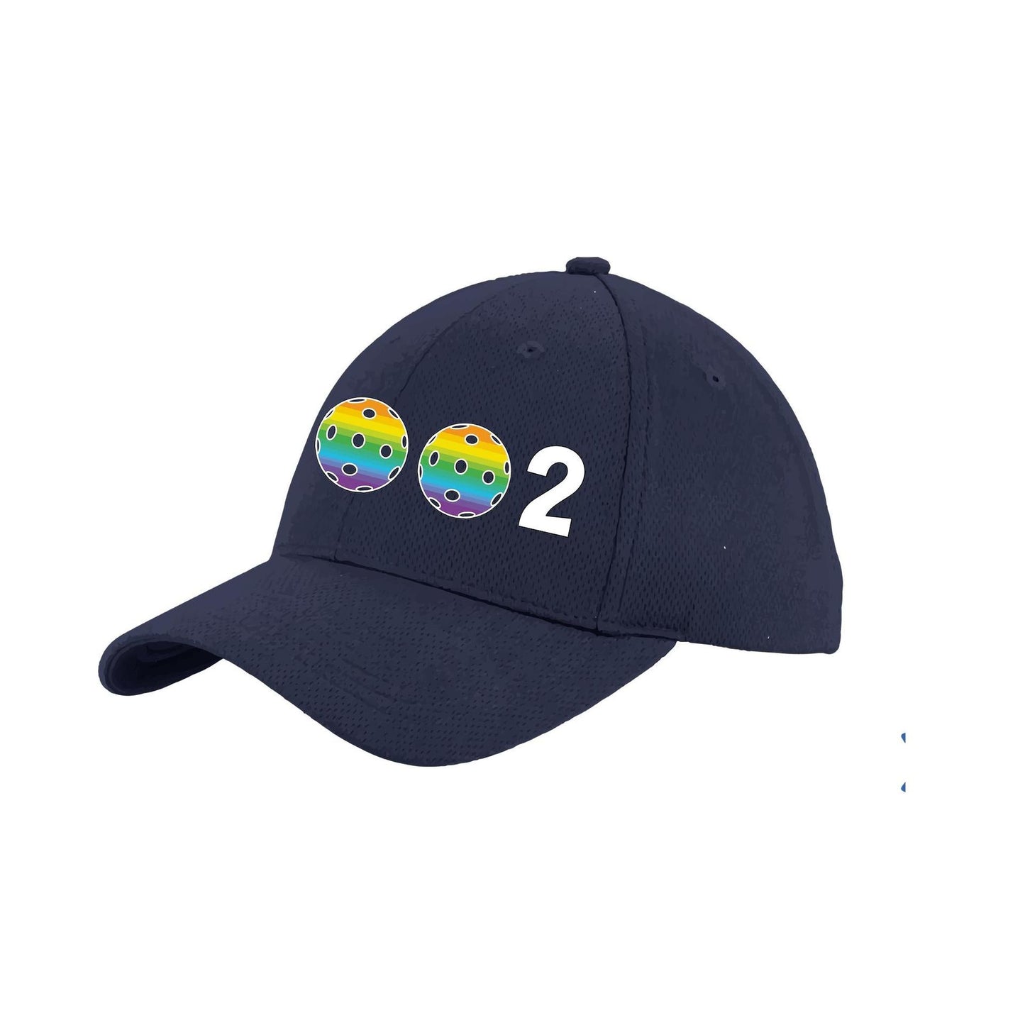 002 With Pickleballs (Customizable) | Pickleball Hat | Moisture-Wicking 100% Polyester