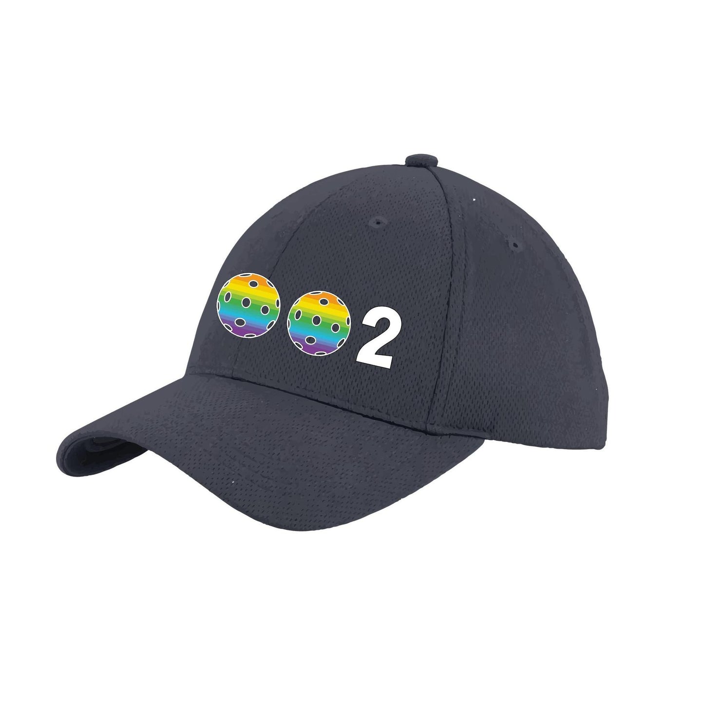 002 With Pickleballs (Customizable) | Pickleball Hat | Moisture-Wicking 100% Polyester