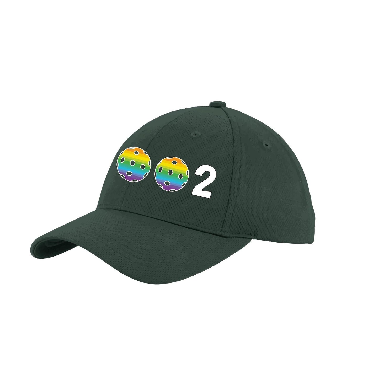 002 With Pickleballs (Customizable) | Pickleball Hat | Moisture-Wicking 100% Polyester