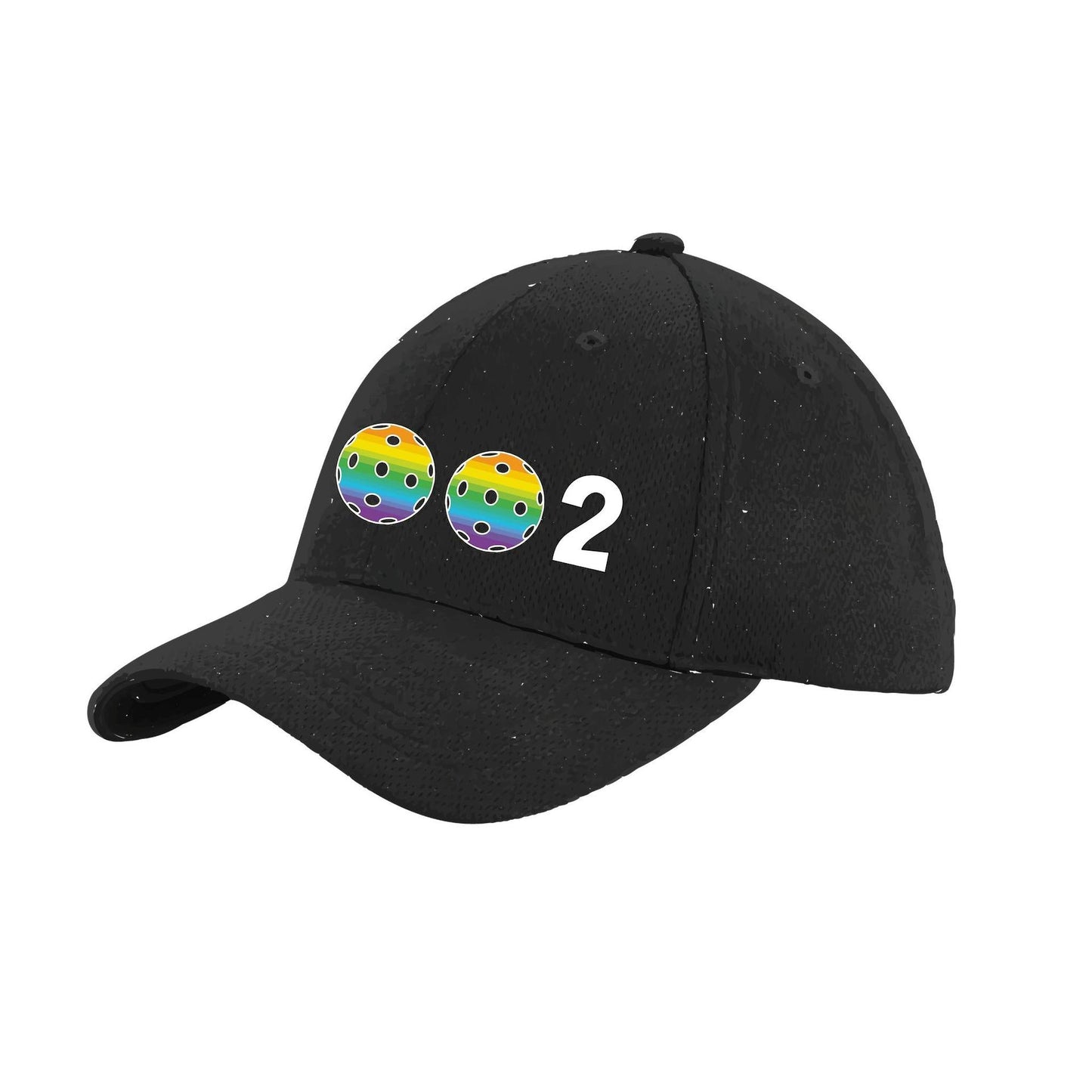 002 With Pickleballs (Customizable) | Pickleball Hat | Moisture-Wicking 100% Polyester