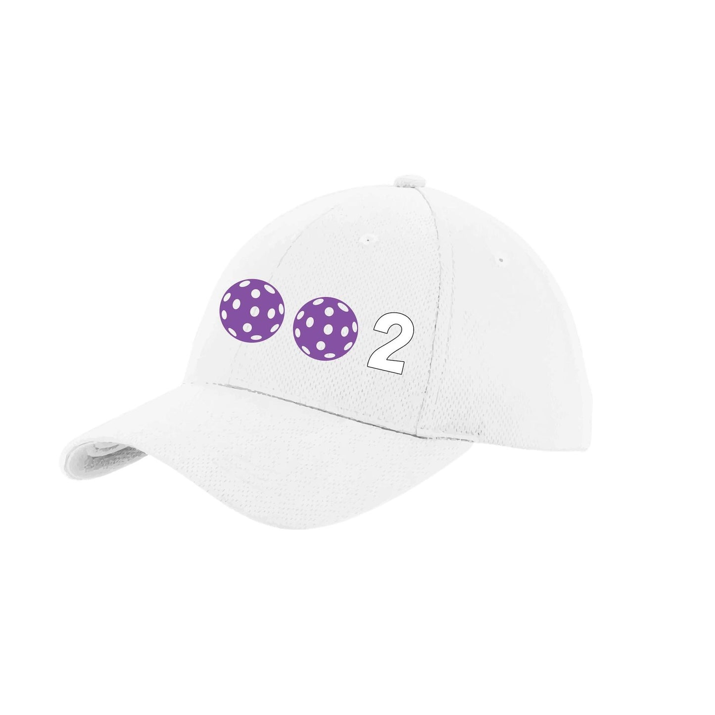 002 With Pickleballs (Customizable) | Pickleball Hat | Moisture-Wicking 100% Polyester