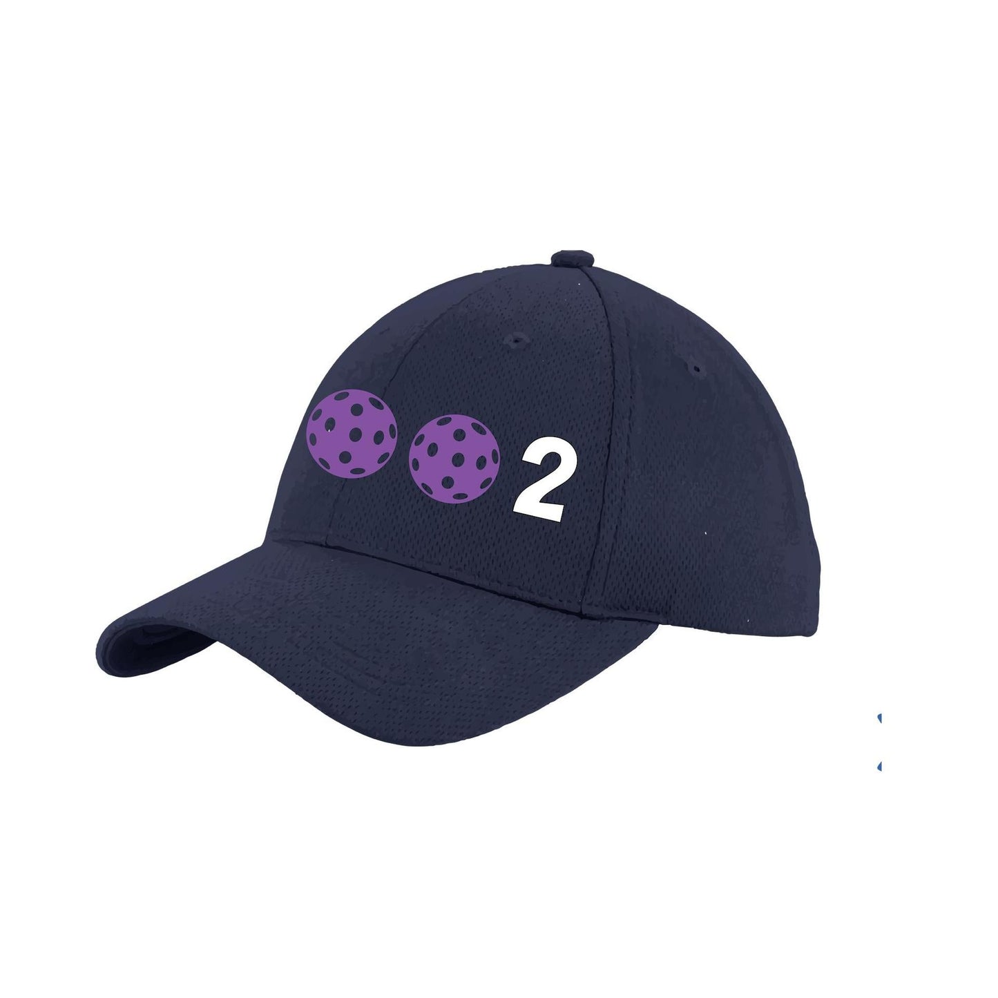 002 With Pickleballs (Customizable) | Pickleball Hat | Moisture-Wicking 100% Polyester