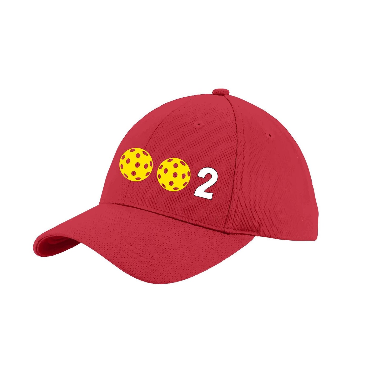 002 With Pickleballs (Customizable) | Pickleball Hat | Moisture-Wicking 100% Polyester
