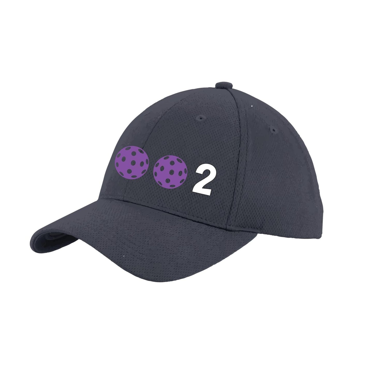 002 With Pickleballs (Customizable) | Pickleball Hat | Moisture-Wicking 100% Polyester