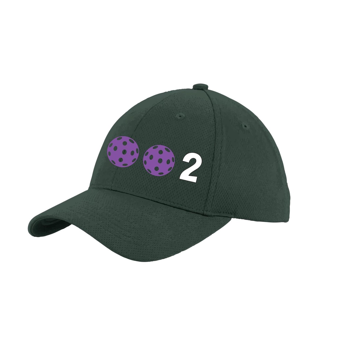 002 With Pickleballs (Customizable) | Pickleball Hat | Moisture-Wicking 100% Polyester