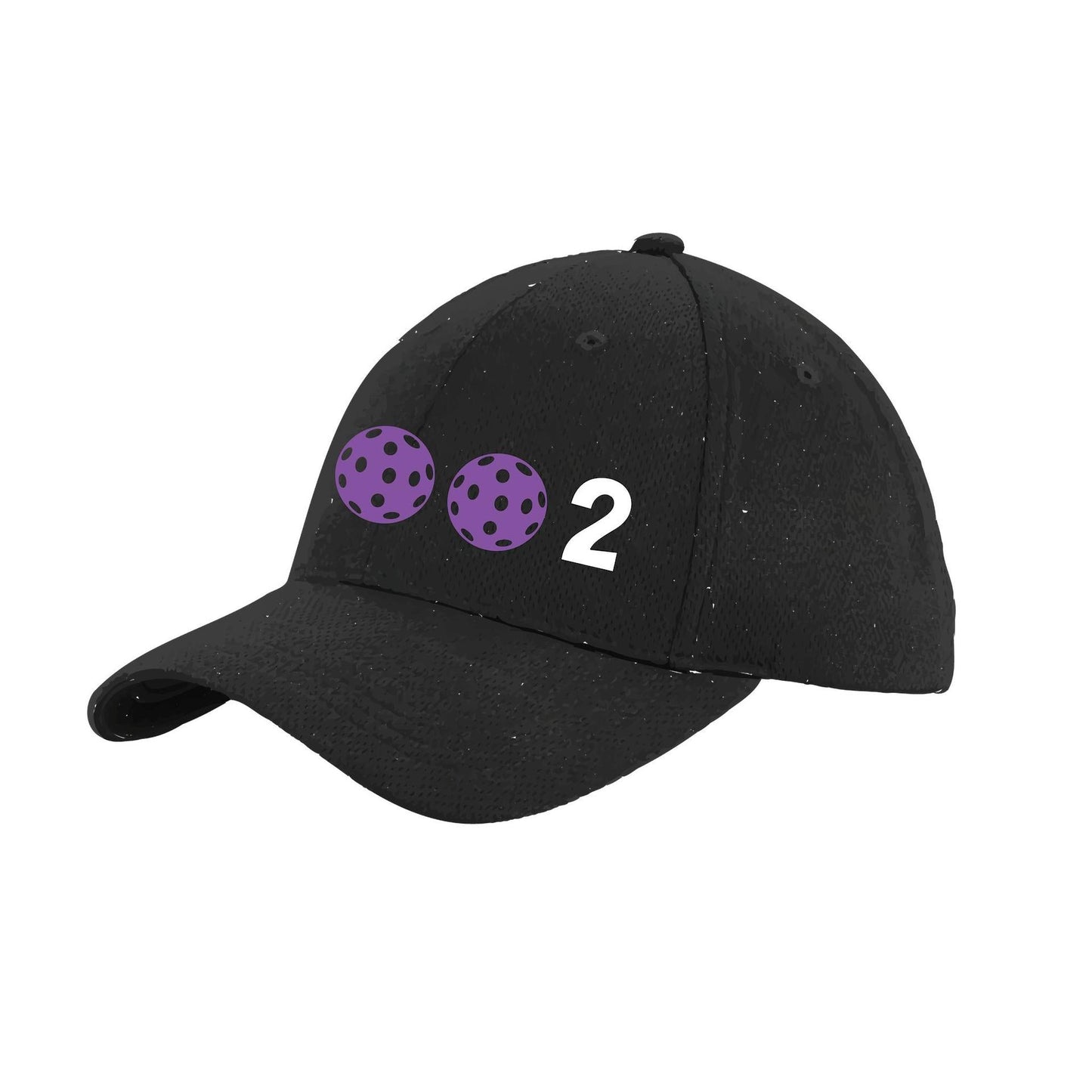 002 With Pickleballs (Customizable) | Pickleball Hat | Moisture-Wicking 100% Polyester