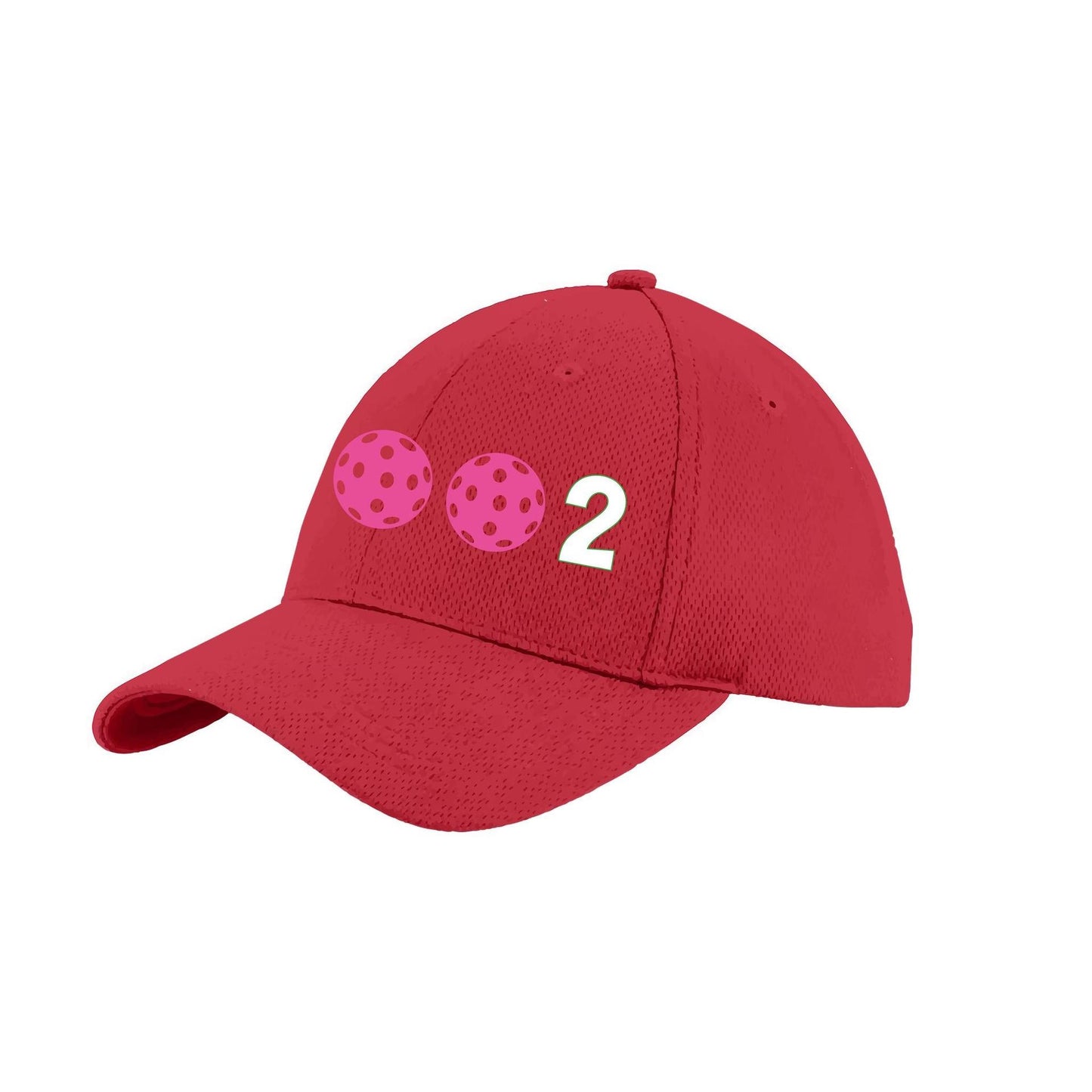 002 With Pickleballs (Customizable) | Pickleball Hat | Moisture-Wicking 100% Polyester