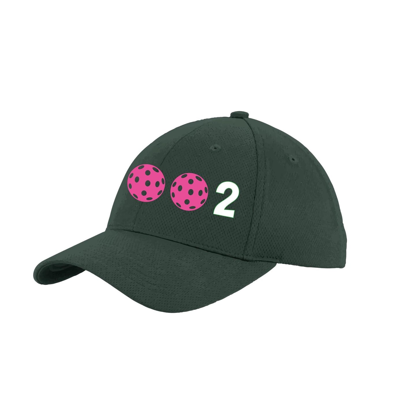002 With Pickleballs (Customizable) | Pickleball Hat | Moisture-Wicking 100% Polyester