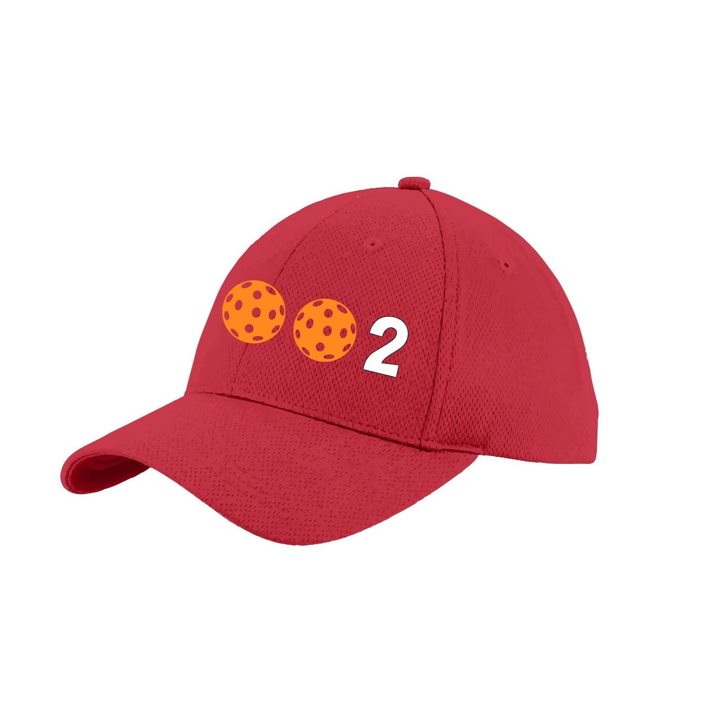 002 With Pickleballs (Customizable) | Pickleball Hat | Moisture-Wicking 100% Polyester