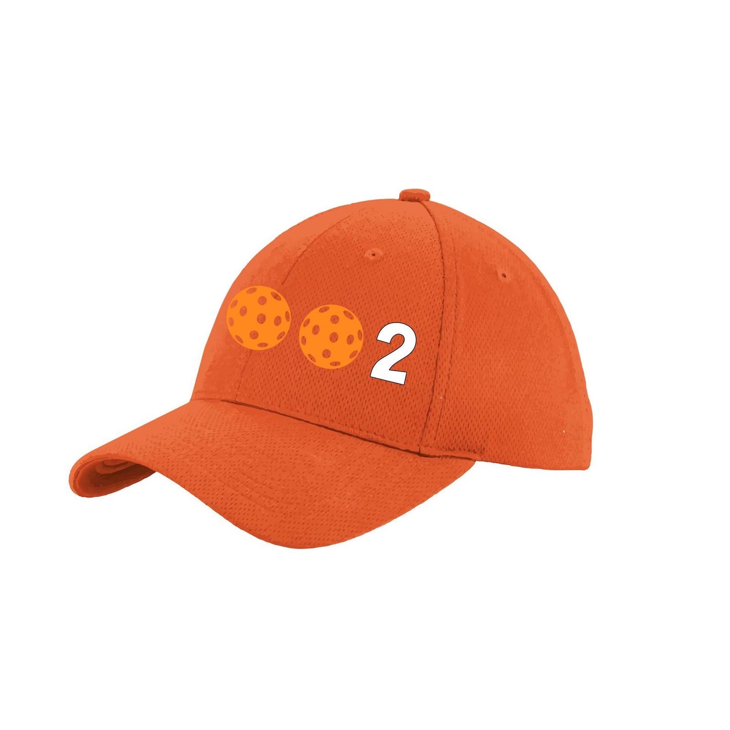 002 With Pickleballs (Customizable) | Pickleball Hat | Moisture-Wicking 100% Polyester