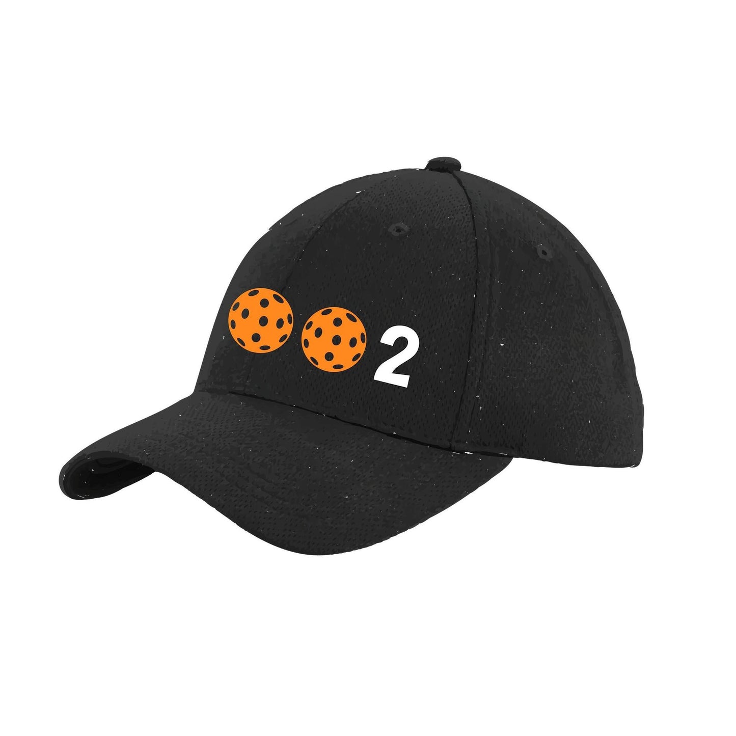 002 With Pickleballs (Customizable) | Pickleball Hat | Moisture-Wicking 100% Polyester