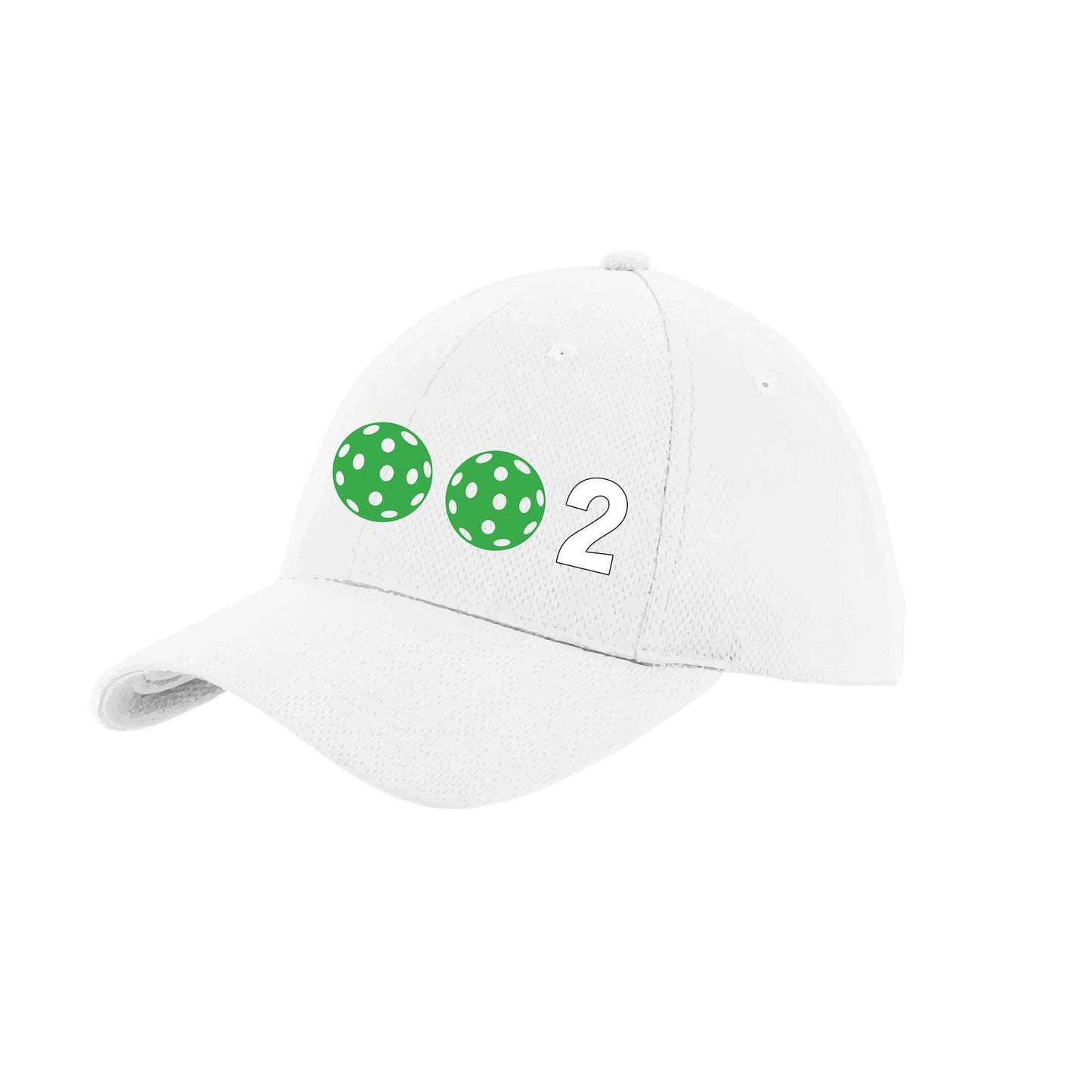 002 With Pickleballs (Customizable) | Pickleball Hat | Moisture-Wicking 100% Polyester